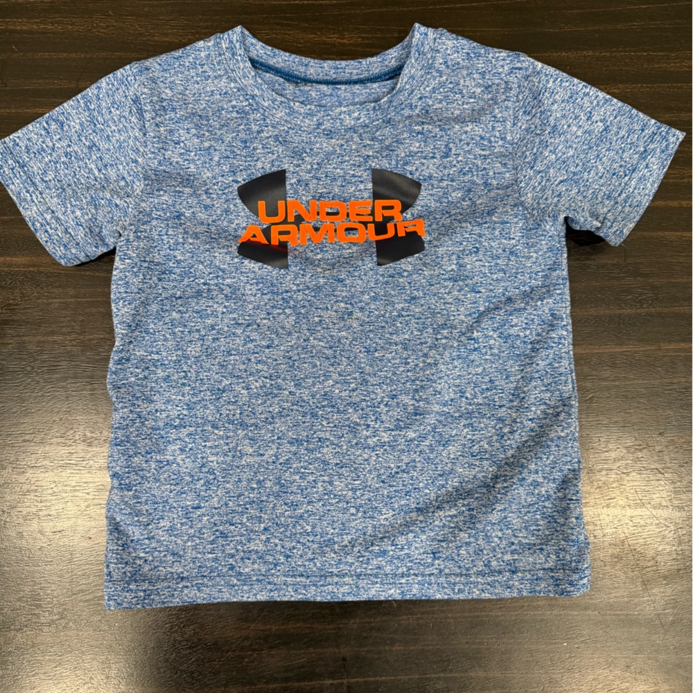 Under Armour Toddler baby boys tshirt Blue Logo Size 24M
